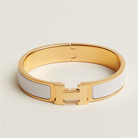 bracciale hermes argentato|Bracciali Hermès in Oro bianco Argentato .